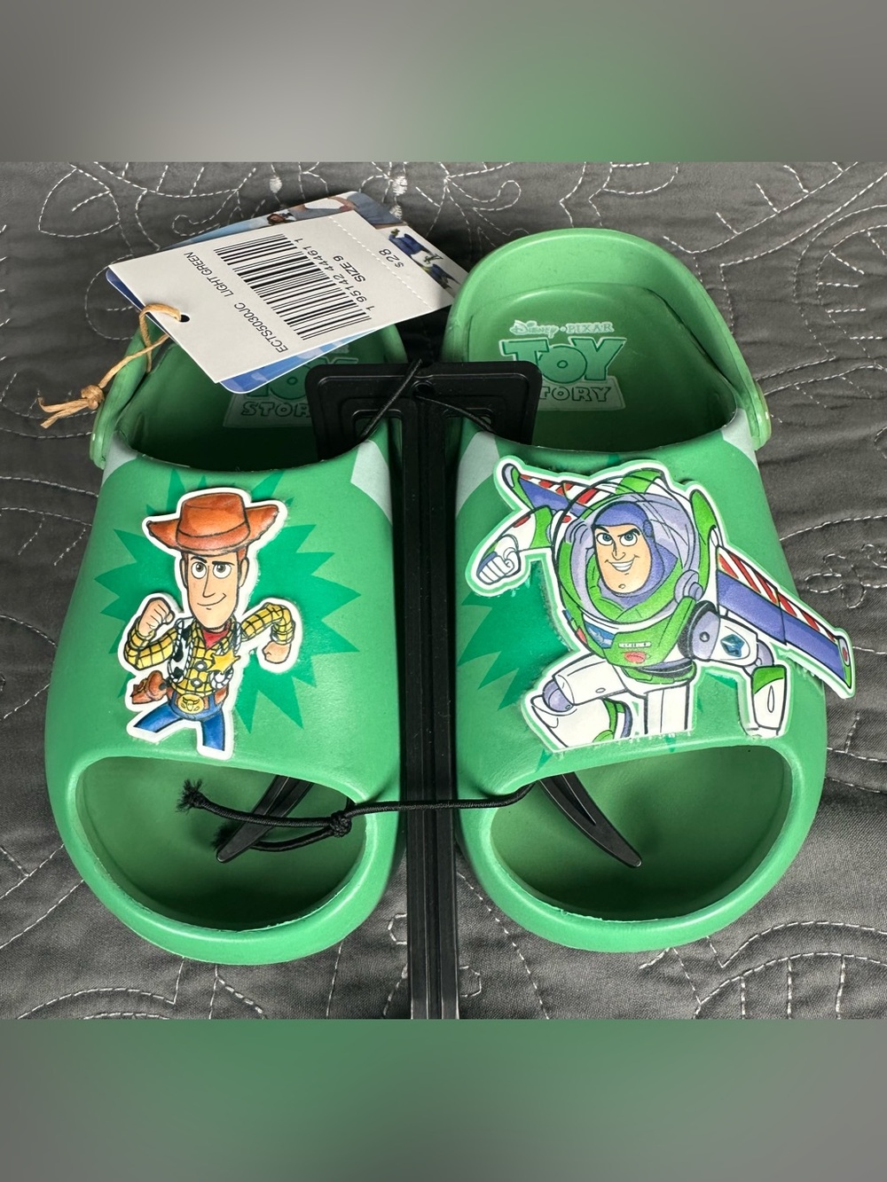 Disney Kids Green Toy Story Slide Sandals NWT Size Toddler 9